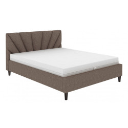 ČALÚNENÁ POSTEĽ SOLE 20 V SVETLO HNEDEJ FARBE S ROŠTOM