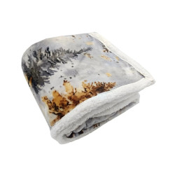 Deka z mikroplyšu – Zimný les 150×200 cm